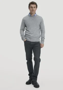 hessnatur Strick Pullover Regular BETTER RECYCLING aus reinem Cashmere von hellgrau Hot