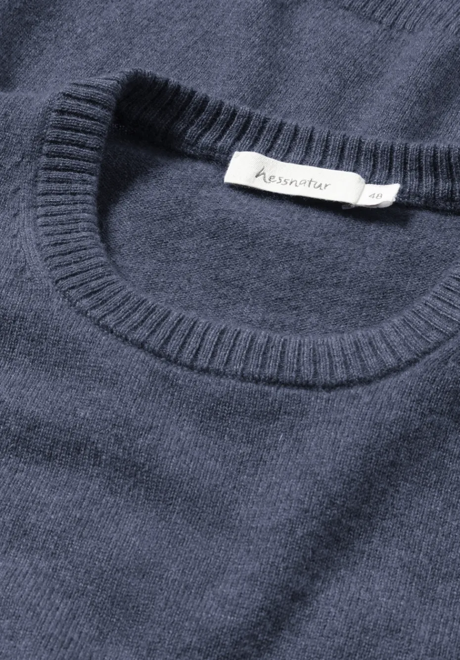 hessnatur Strick Pullover Regular BETTER RECYCLING aus reinem Cashmere von helles jeansblau Online