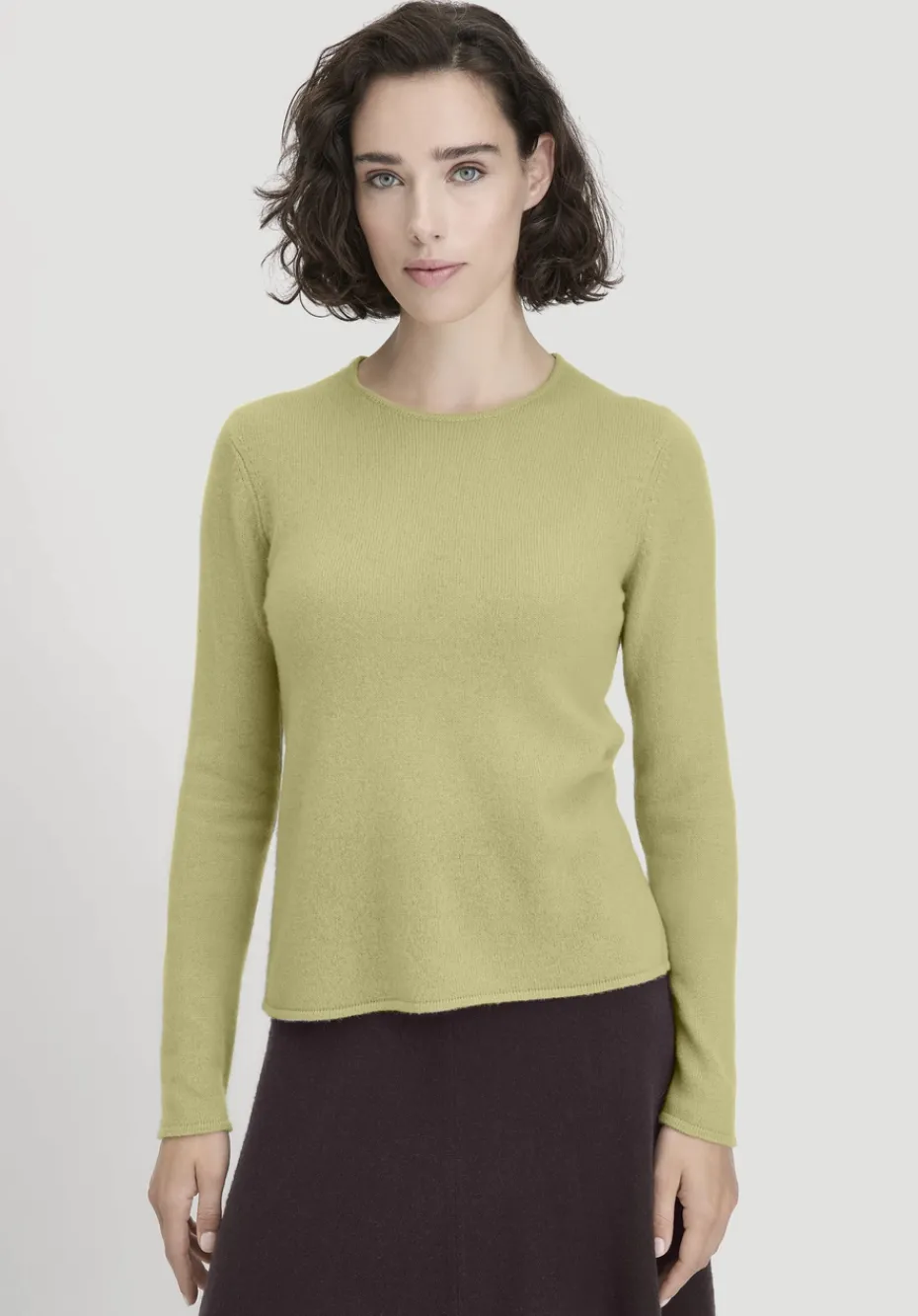 hessnatur Strick Pullover Regular BETTER RECYCLING aus reinem Cashmere von helles moos Discount