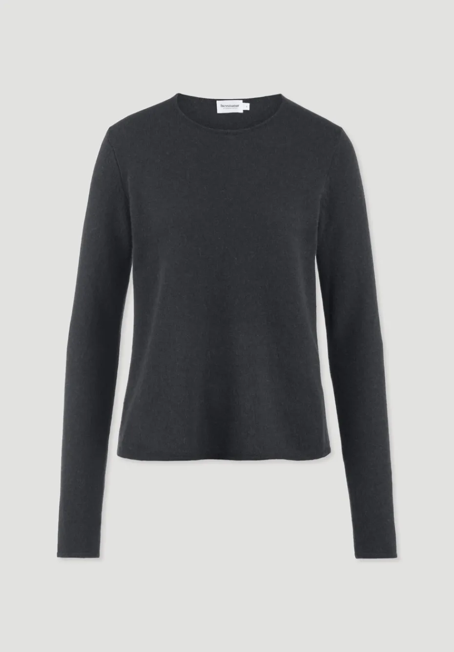 hessnatur Strick Pullover Regular BETTER RECYCLING aus reinem Cashmere von schwarz Clearance