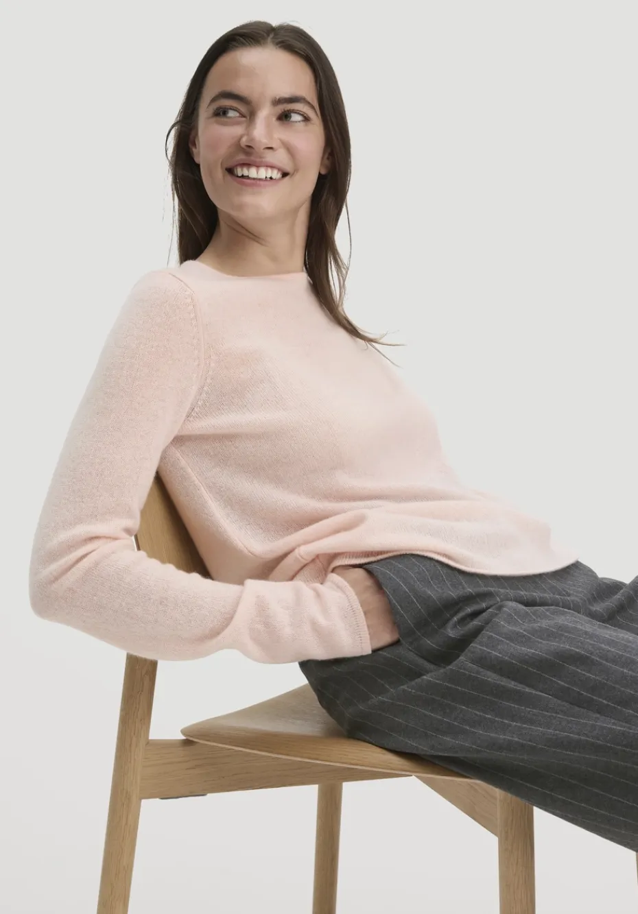 hessnatur Strick Pullover Regular BETTER RECYCLING aus reinem Cashmere von rosé Discount