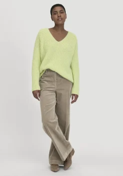 hessnatur Strick Pullover Relaxed aus Alpaka mit Bio-Baumwolle von maigrün Hot