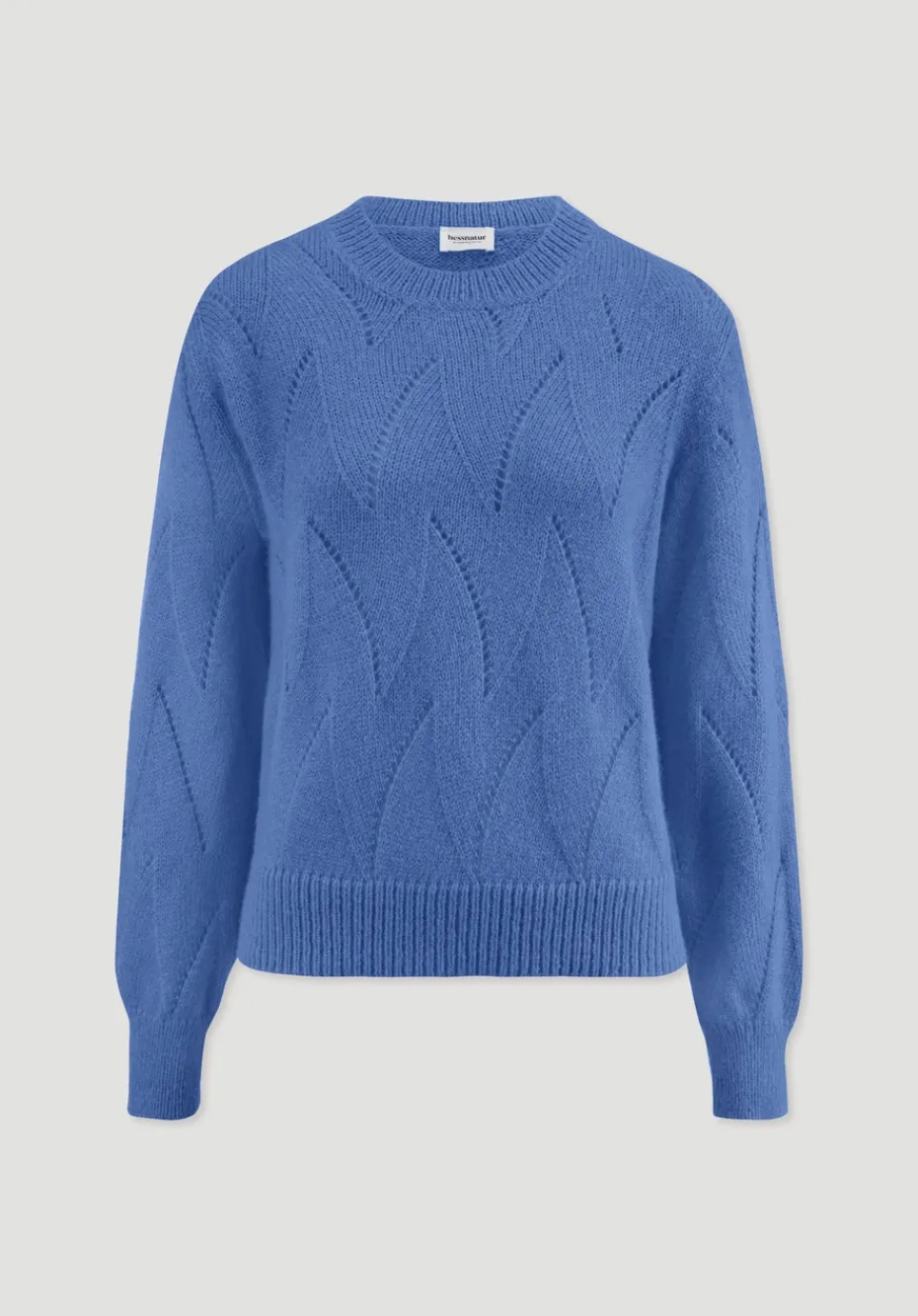 hessnatur Strick Pullover Relaxed aus reinem Alpaka von kornblume Hot