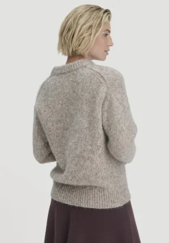 hessnatur Strick Pullover Relaxed aus Alpaka mit Bio-Baumwolle von naturgrau Clearance