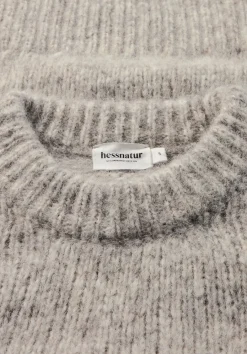 hessnatur Strick Pullover Relaxed aus Alpaka mit Bio-Baumwolle von naturgrau Clearance