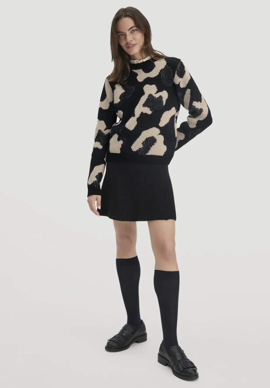 hessnatur Strick Pullover Relaxed aus Bio-Baumwolle und Bio-Schurwolle von taupe Hot