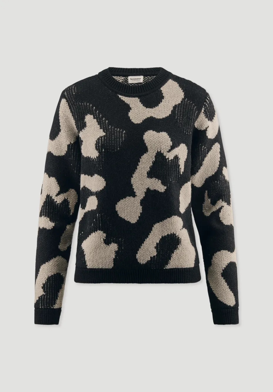 hessnatur Strick Pullover Relaxed aus Bio-Baumwolle und Bio-Schurwolle von taupe Hot