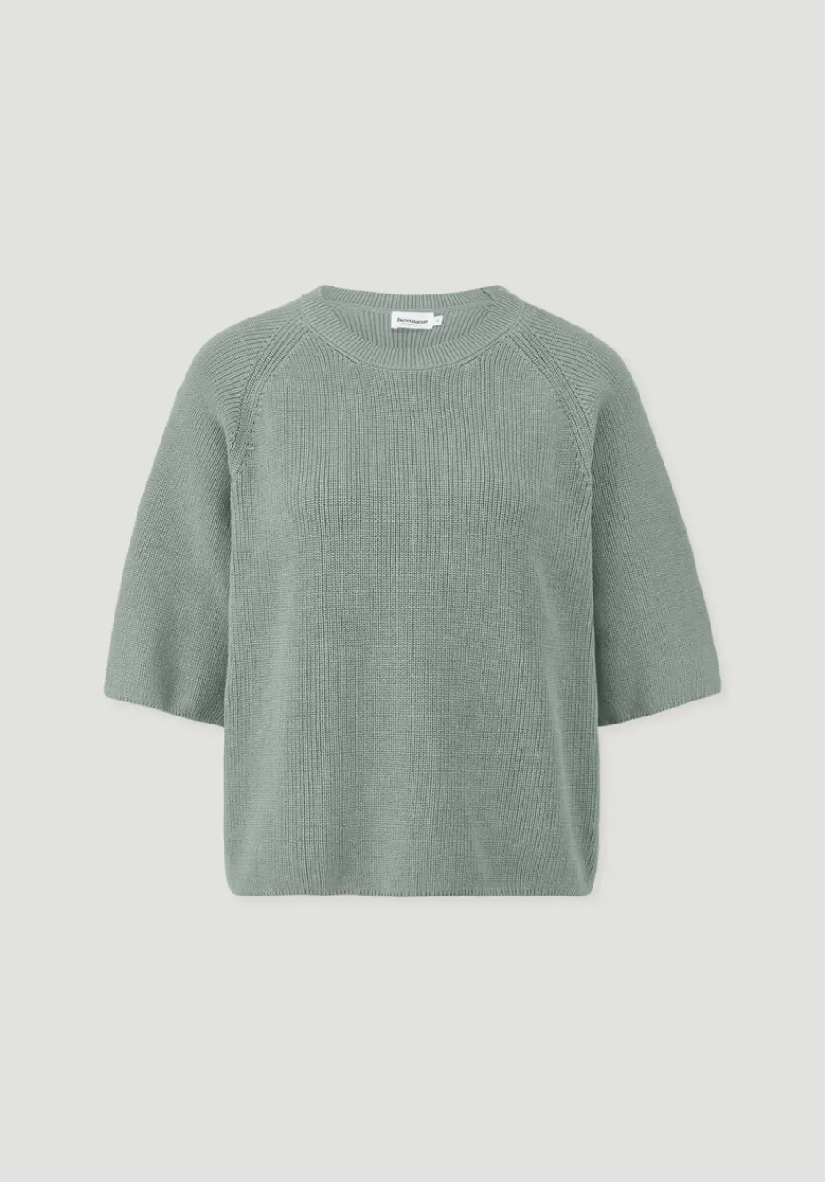 hessnatur Strick Pullover Relaxed aus reiner Bio-Baumwolle von mattgrün New