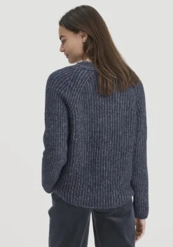 hessnatur Strick Pullover Relaxed aus Alpaka mit Bio-Baumwolle von pflaume New