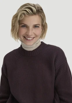 hessnatur Strick Pullover Relaxed aus reiner Bio-Baumwolle von schwarzbeere New