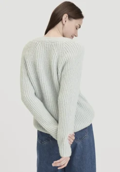 hessnatur Strick Pullover Relaxed aus Alpaka mit Bio-Baumwolle von himmelblau Best
