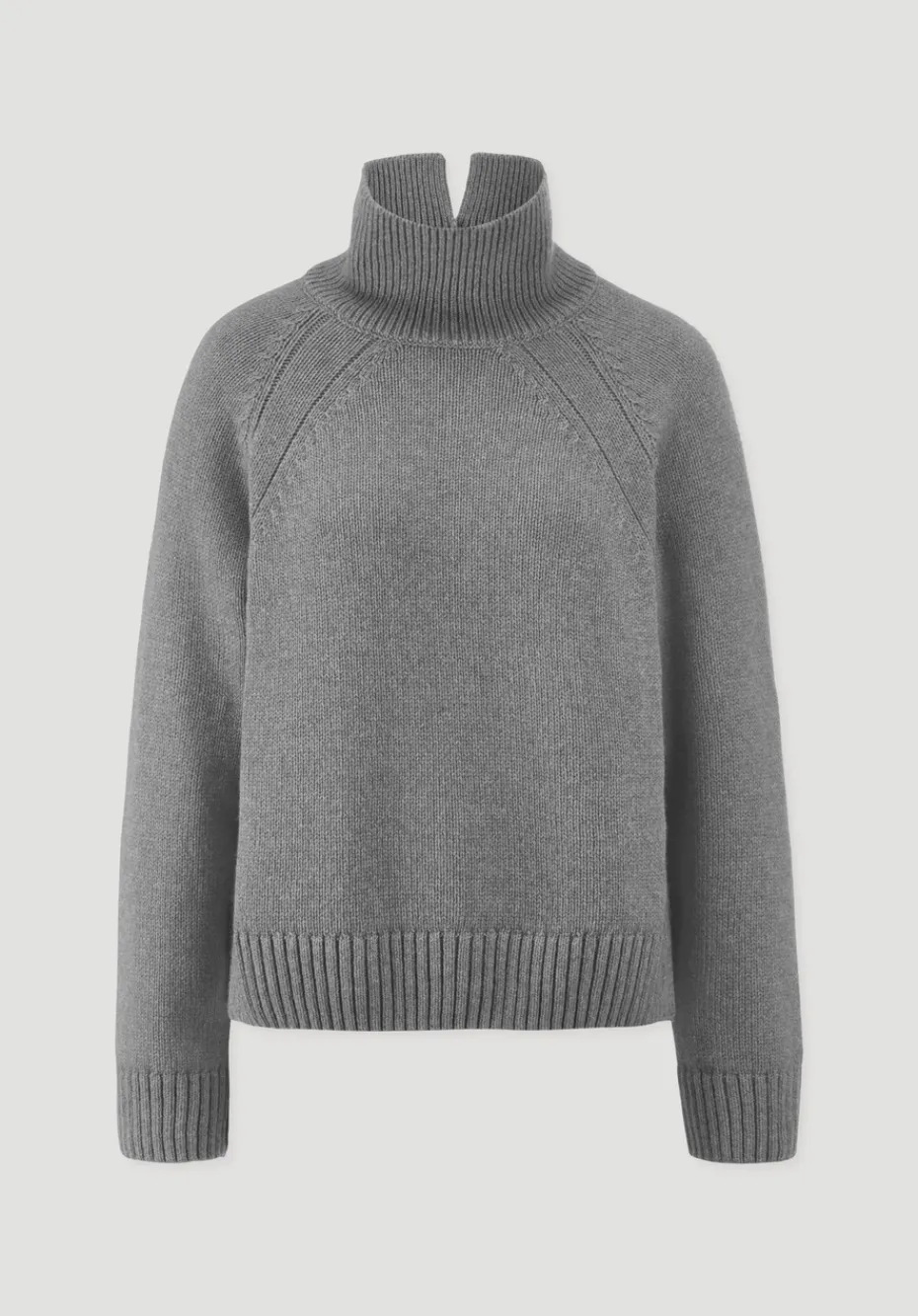 hessnatur Strick Pullover Relaxed aus Bio-Merinowolle mit Bio-Baumwolle von grau New