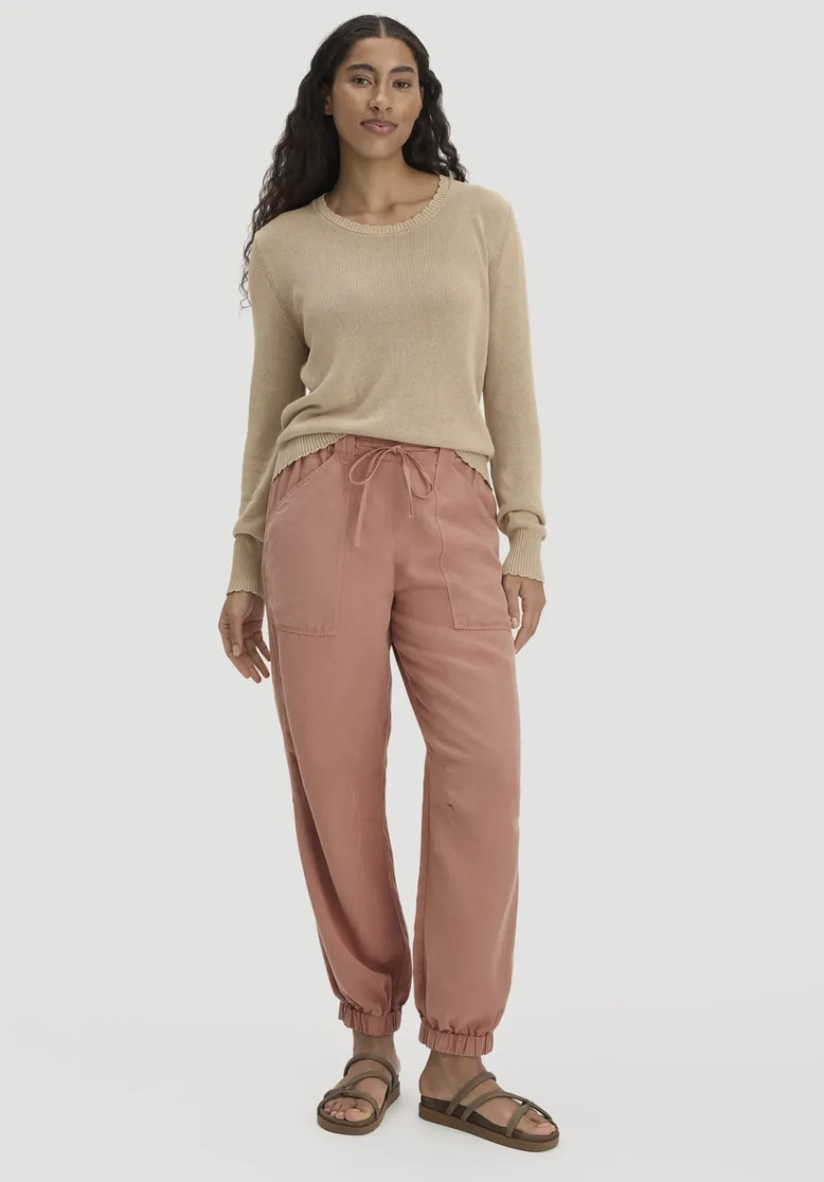 hessnatur Strick Pullover Relaxed aus Leinen mit Bio-Baumwolle und LENZING™ ECOVERO von taupe Outlet