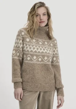 hessnatur Strick Pullover Relaxed aus Alpaka mit Bio-Baumwolle von naturcamel Sale