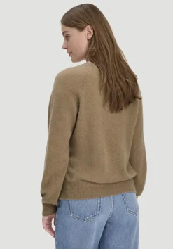 hessnatur Strick Pullover Relaxed BETTER RECYCLING aus reinem Cashmere von camelbraun New