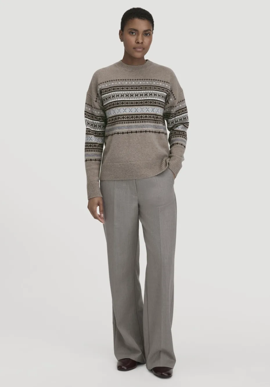 hessnatur Strick Pullover Relaxed BETTER RECYCLING aus reiner Bio-Merinowolle von camel