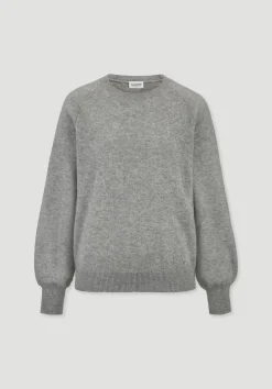 hessnatur Strick Pullover Relaxed BETTER RECYCLING aus reinem Cashmere von hellgrau Outlet