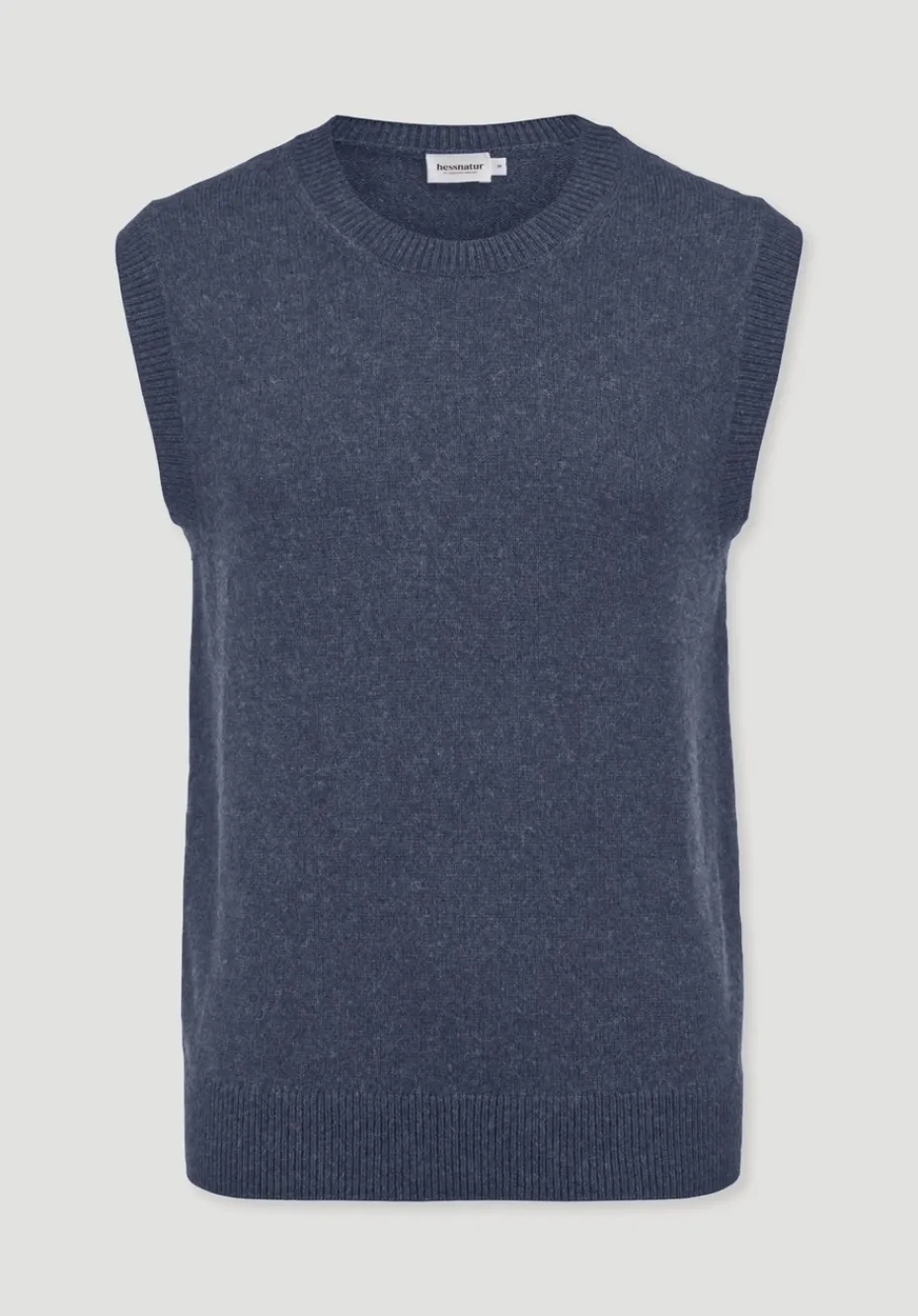 hessnatur Strick Pullunder Regular aus Bio-Merinowolle mit Bio-Baumwolle von mitternachtsblau New