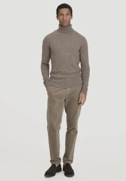 hessnatur Strick Rollkragen Pullover Regular aus Yakwolle und Schurwolle von sand New