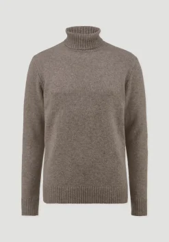 hessnatur Strick Rollkragen Pullover Regular aus Yakwolle und Schurwolle von sand New