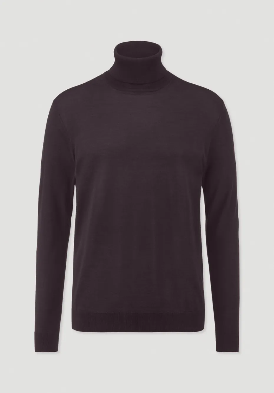 hessnatur Strick Rollkragen Pullover Regular aus reiner Bio-Merinowolle von schwarzbeere Online