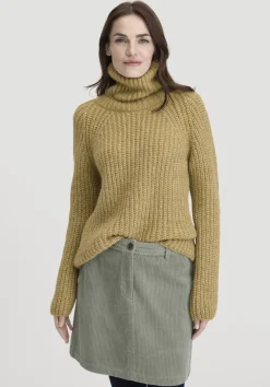 hessnatur Strick Rollkragenpullover Relaxed aus Alpaka mit Bio-Baumwolle von messing Best