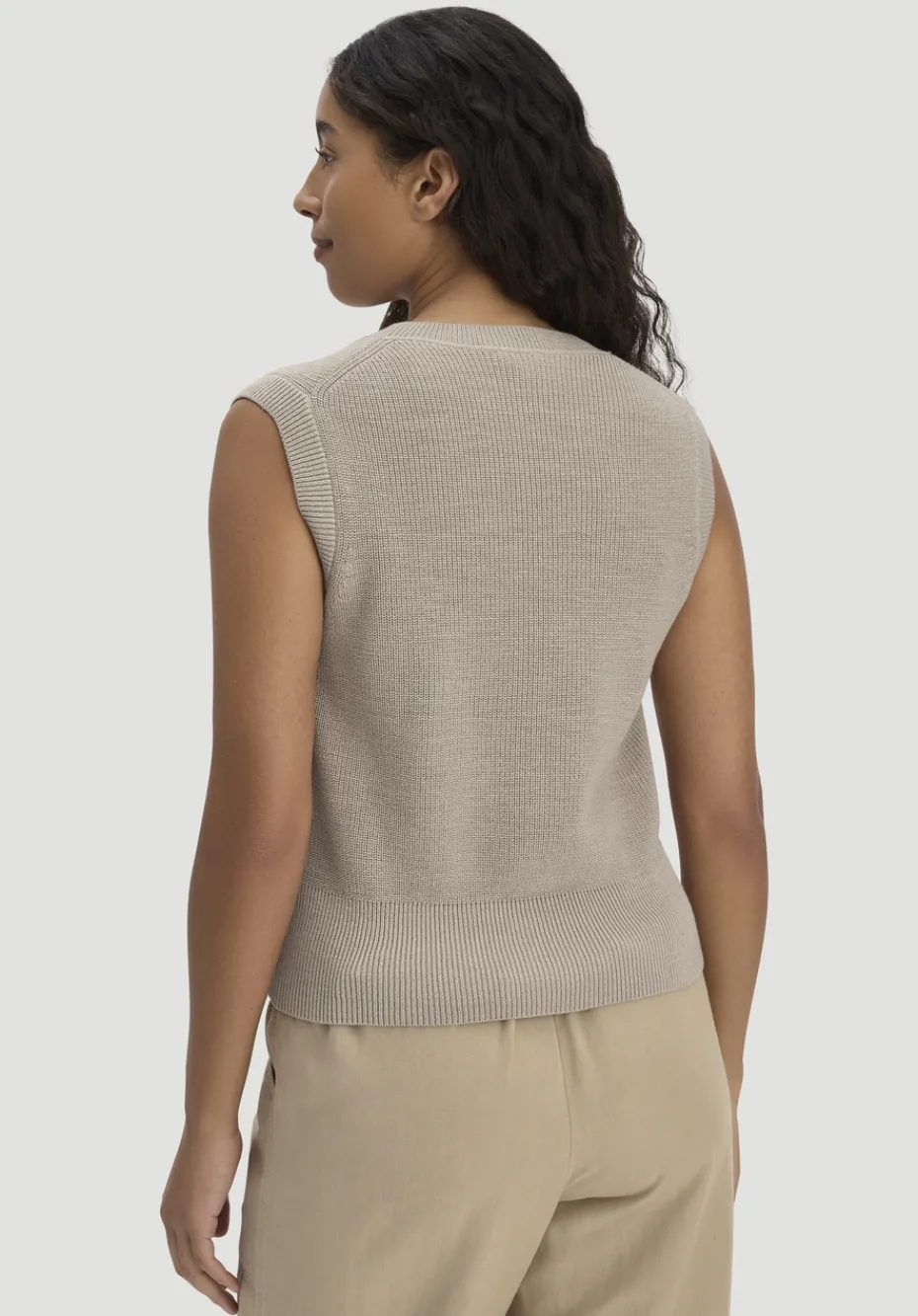 hessnatur Strick Top Regular aus reiner Bio-Baumwolle von taupe Online