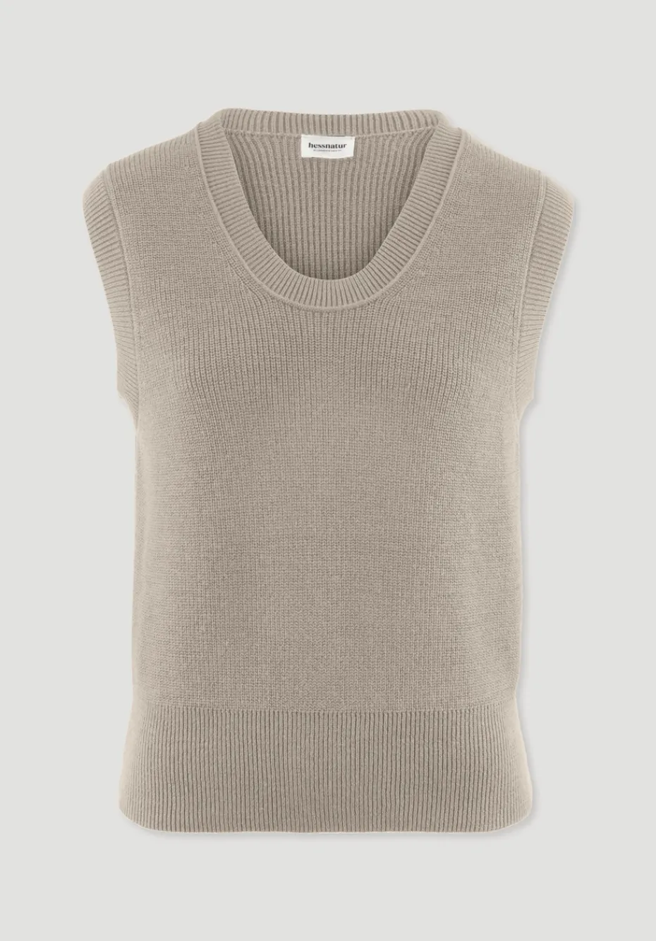 hessnatur Strick Top Regular aus reiner Bio-Baumwolle von taupe Online