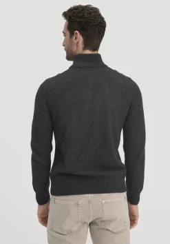 hessnatur Strick Troyer Regular aus Bio-Merinowolle mit Bio-Baumwolle von anthrazit