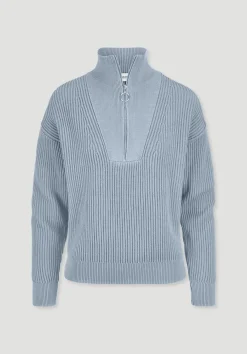 hessnatur Strick Troyer Relaxed aus reiner Bio-Baumwolle von perlblau Discount