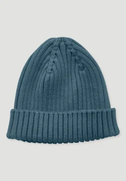 hessnatur Strickmütze aus reiner Bio-Baumwolle von lagunenblau Online