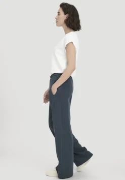 hessnatur Sweat Hose Wide Leg Relaxed aus reiner Bio-Baumwolle von dunkles petrol Online