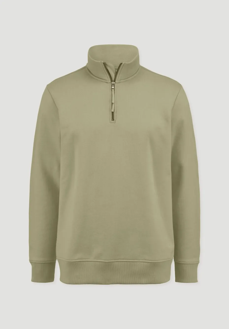 hessnatur Sweat Troyer Regular BETTER RECYCLING aus reiner Bio-Baumwolle von pastellmoos Online