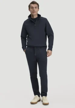 hessnatur Sweat Troyer Regular BETTER RECYCLING aus reiner Bio-Baumwolle von marine Online