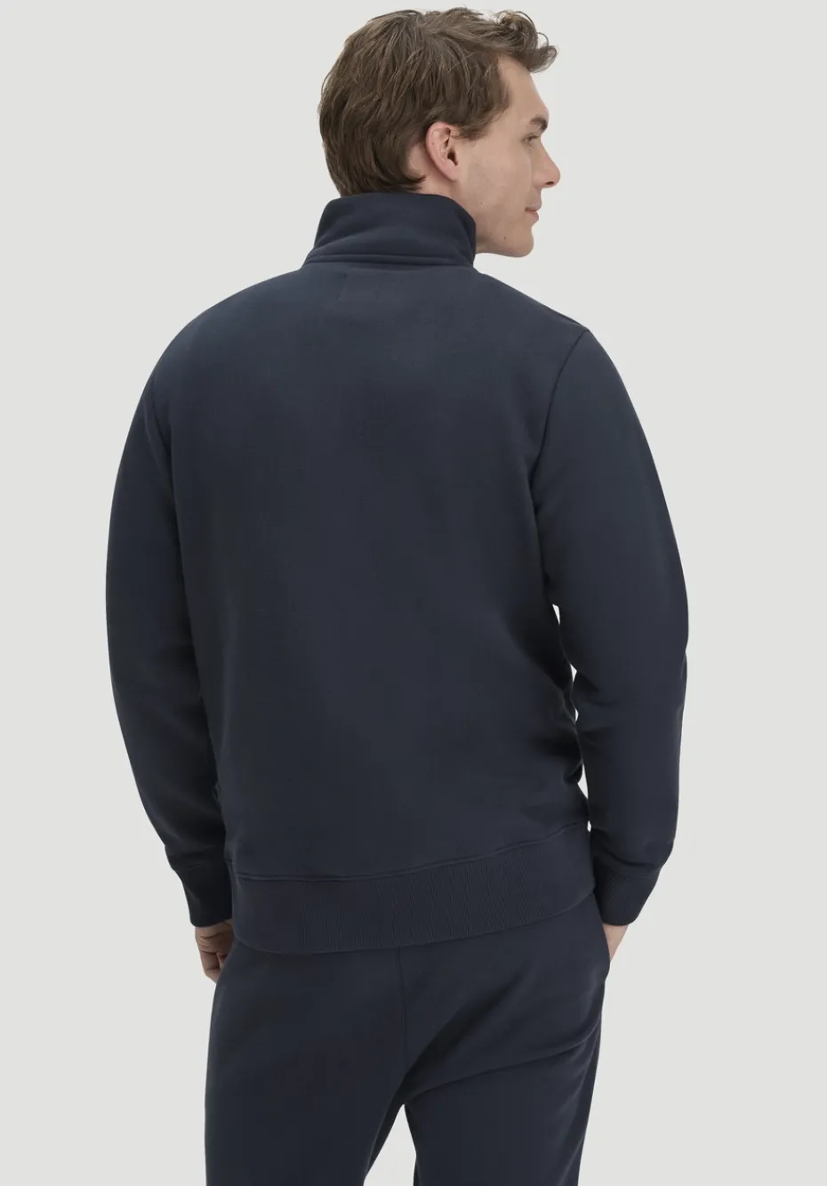 hessnatur Sweat Troyer Regular BETTER RECYCLING aus reiner Bio-Baumwolle von marine Online
