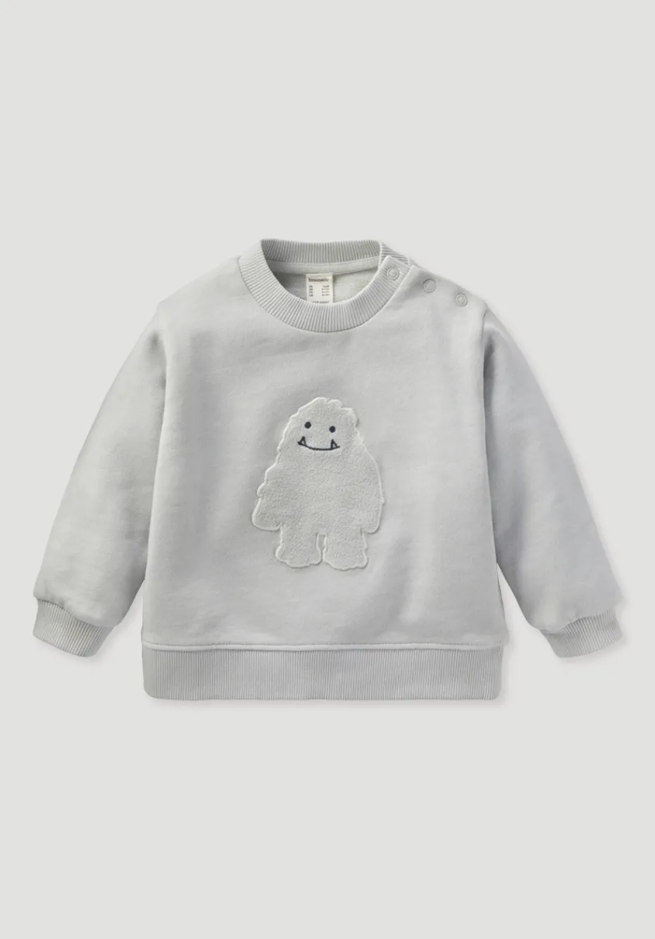 hessnatur Sweatshirt GARMENT DYE aus reiner Bio-Baumwolle von nebelgrau New