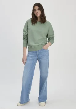 hessnatur Sweatshirt Oversize aus Bio-Baumwolle von mattgrün Hot