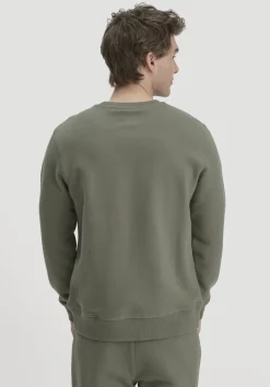 hessnatur Sweatshirt Regular aus reiner Bio-Baumwolle von oliv Outlet