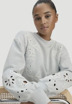 hessnatur Sweatshirt Relaxed BETTER RECYCLING aus reiner Bio-Baumwolle von perlblau Sale