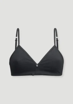 hessnatur Triangel BH bügellos COTTON FEEL aus Bio-Baumwolle von schwarz Online