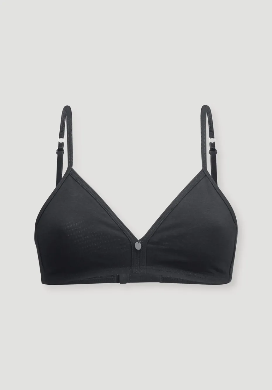 hessnatur Triangel BH bügellos COTTON FEEL aus Bio-Baumwolle von schwarz Online