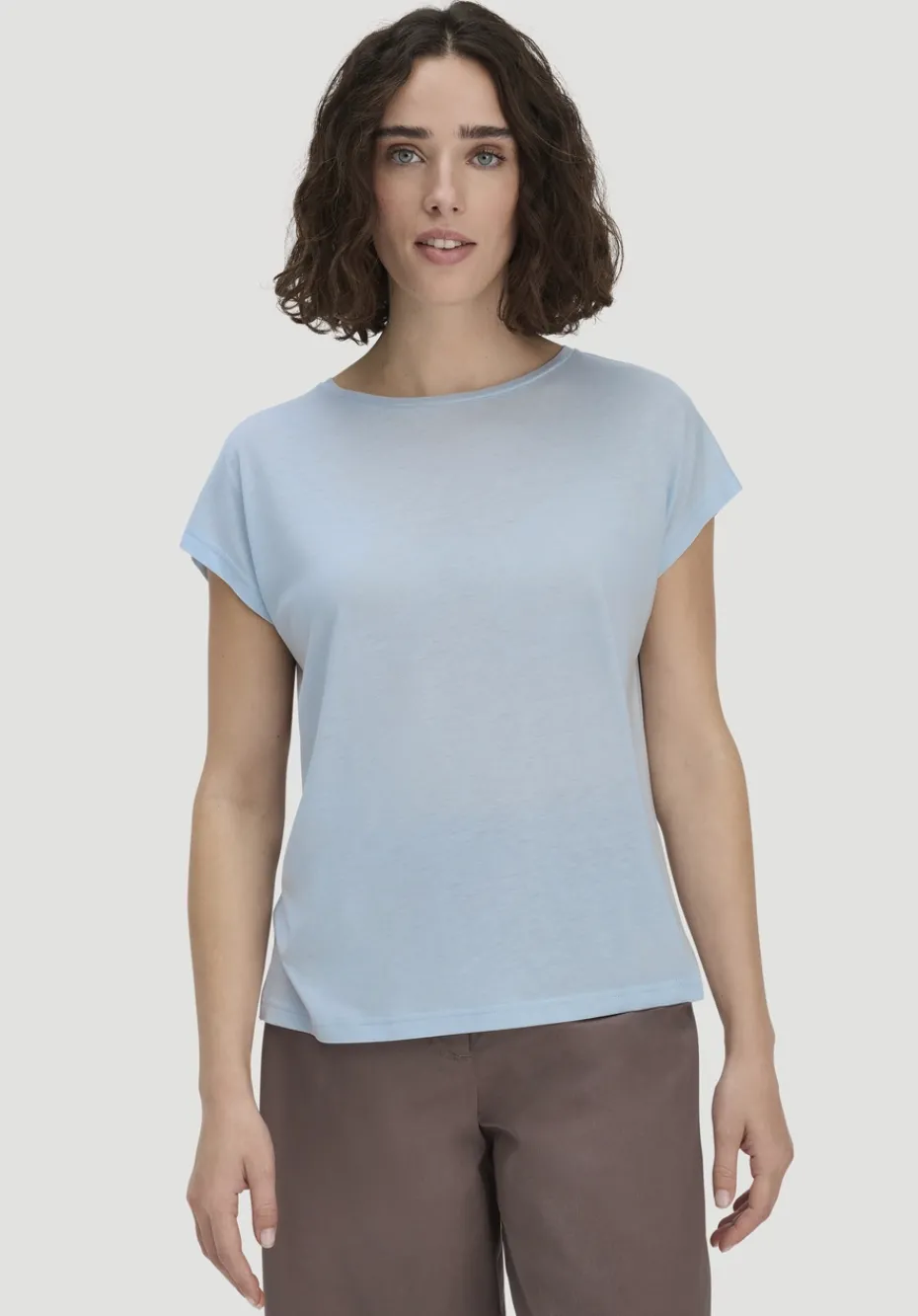 hessnatur T-Shirt Oversize aus TENCEL™ Lyocell mit Bio-Baumwolle von perlblau Discount