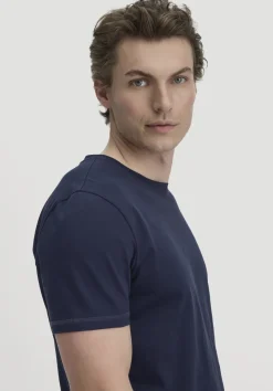 hessnatur T-Shirt PURE COTTON aus reiner Bio-Baumwolle von dunkelblau