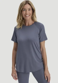 hessnatur T-Shirt Regular ACTIVE COMFORT aus TENCEL™ Lyocell von schieferblau New