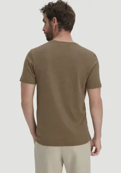hessnatur T-Shirt Regular aus Leinen und Bio-Baumwolle von camel
