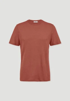 hessnatur T-Shirt Regular aus Leinen und Bio-Baumwolle von terrakotta Online