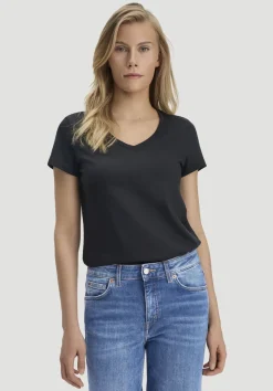 hessnatur T-Shirt Regular aus Regenerative Organic Cotton (ROC) von schwarz Clearance