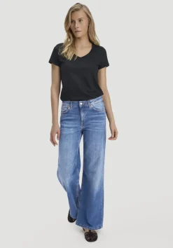 hessnatur T-Shirt Regular aus Regenerative Organic Cotton (ROC) von schwarz Clearance