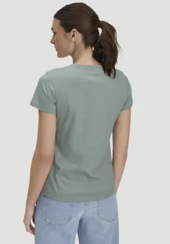 hessnatur T-Shirt Regular aus Regenerative Organic Cotton (ROC) von mattgrün Sale