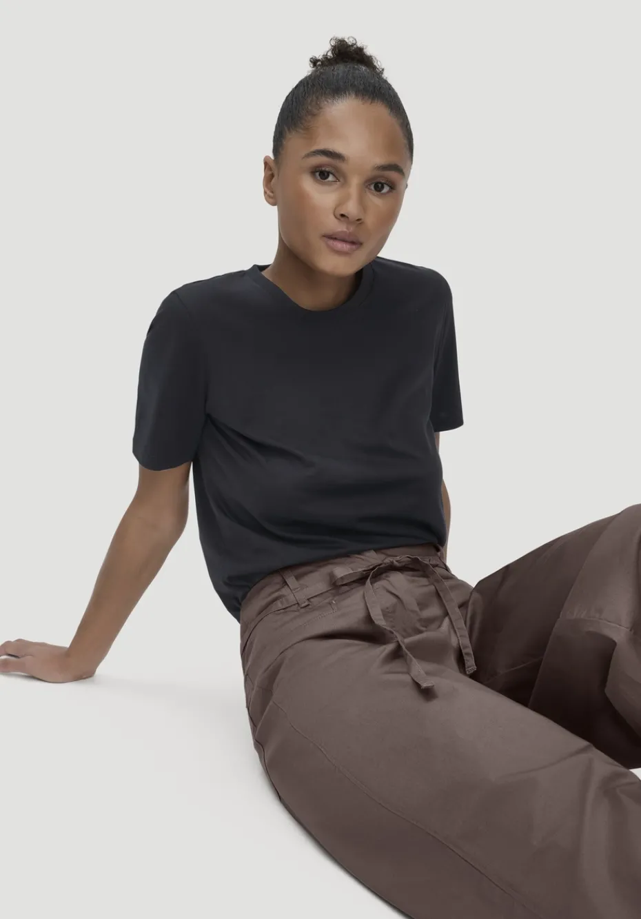 hessnatur T-Shirt Regular aus Regenerative Organic Cotton (ROC) von schwarz Outlet
